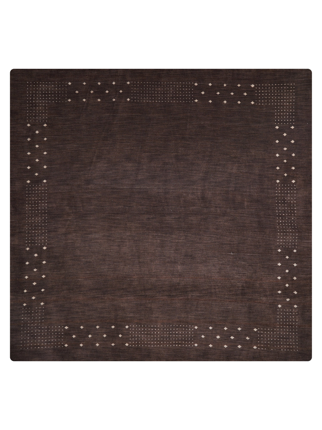 Contemporary Hand Knotted Wool Rug with Minimalist Border Design