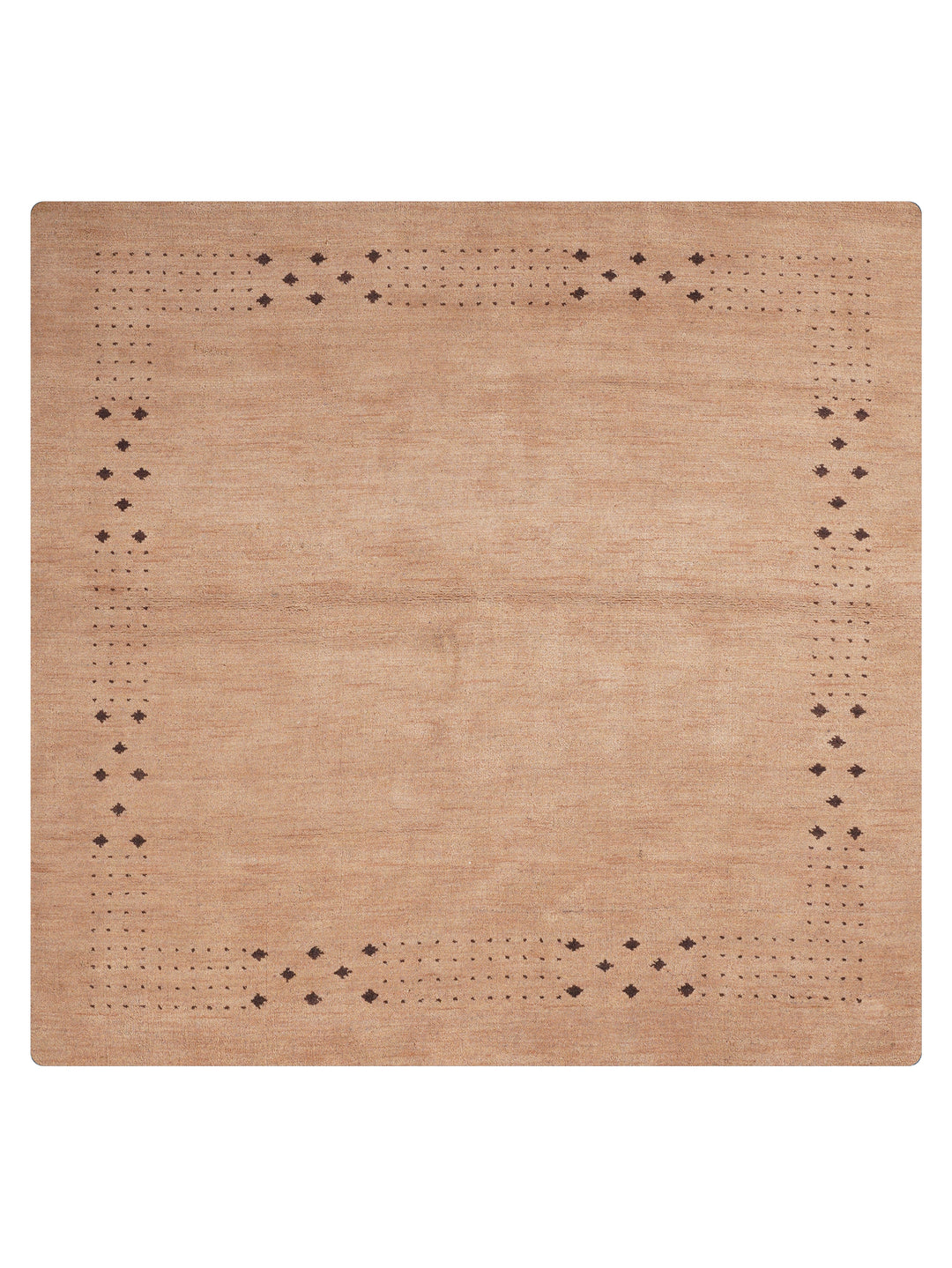 Contemporary Hand Knotted Wool Rug with Minimalist Border Design