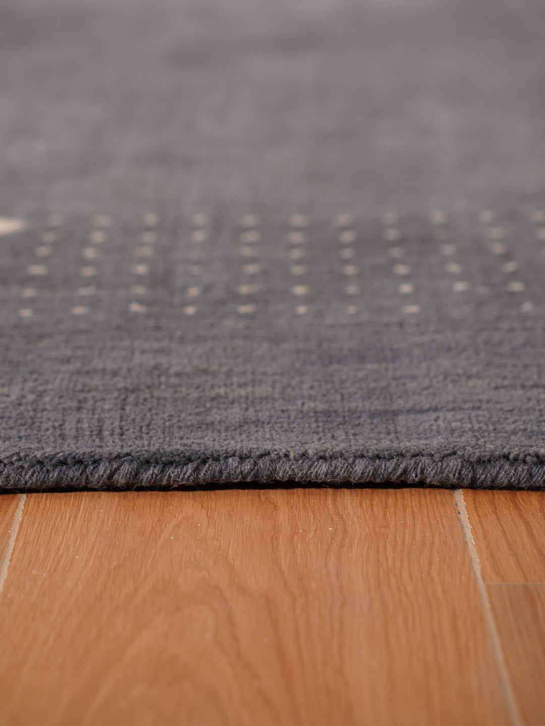 Contemporary Hand Knotted Wool Rug with Minimalist Border Design