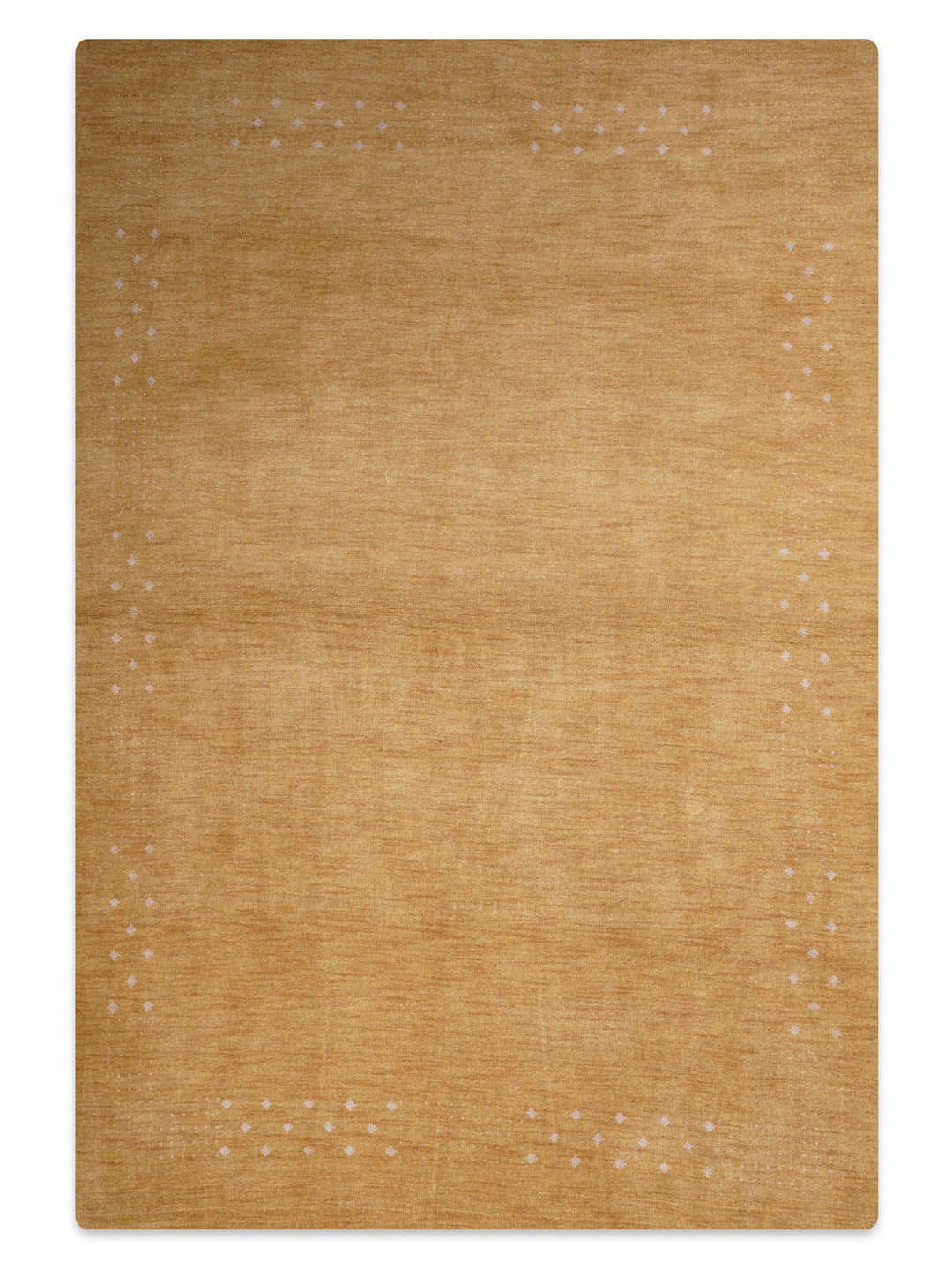 Contemporary Hand Knotted Wool Rug with Minimalist Border Design