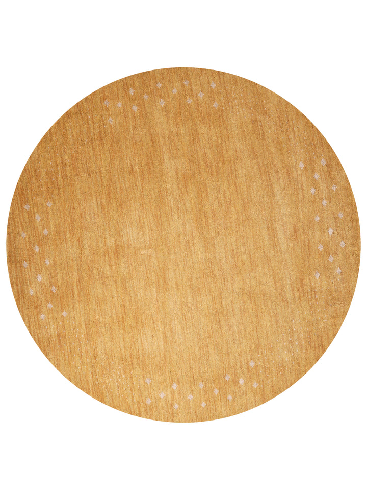 Contemporary Hand Knotted Wool Rug with Minimalist Border Design