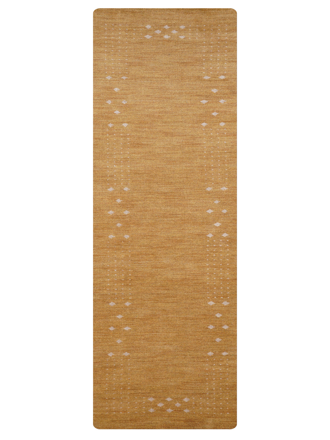 Contemporary Hand Knotted Wool Rug with Minimalist Border Design