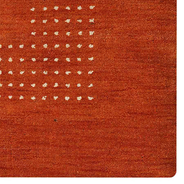Contemporary Hand Knotted Wool Rug with Minimalist Border Design