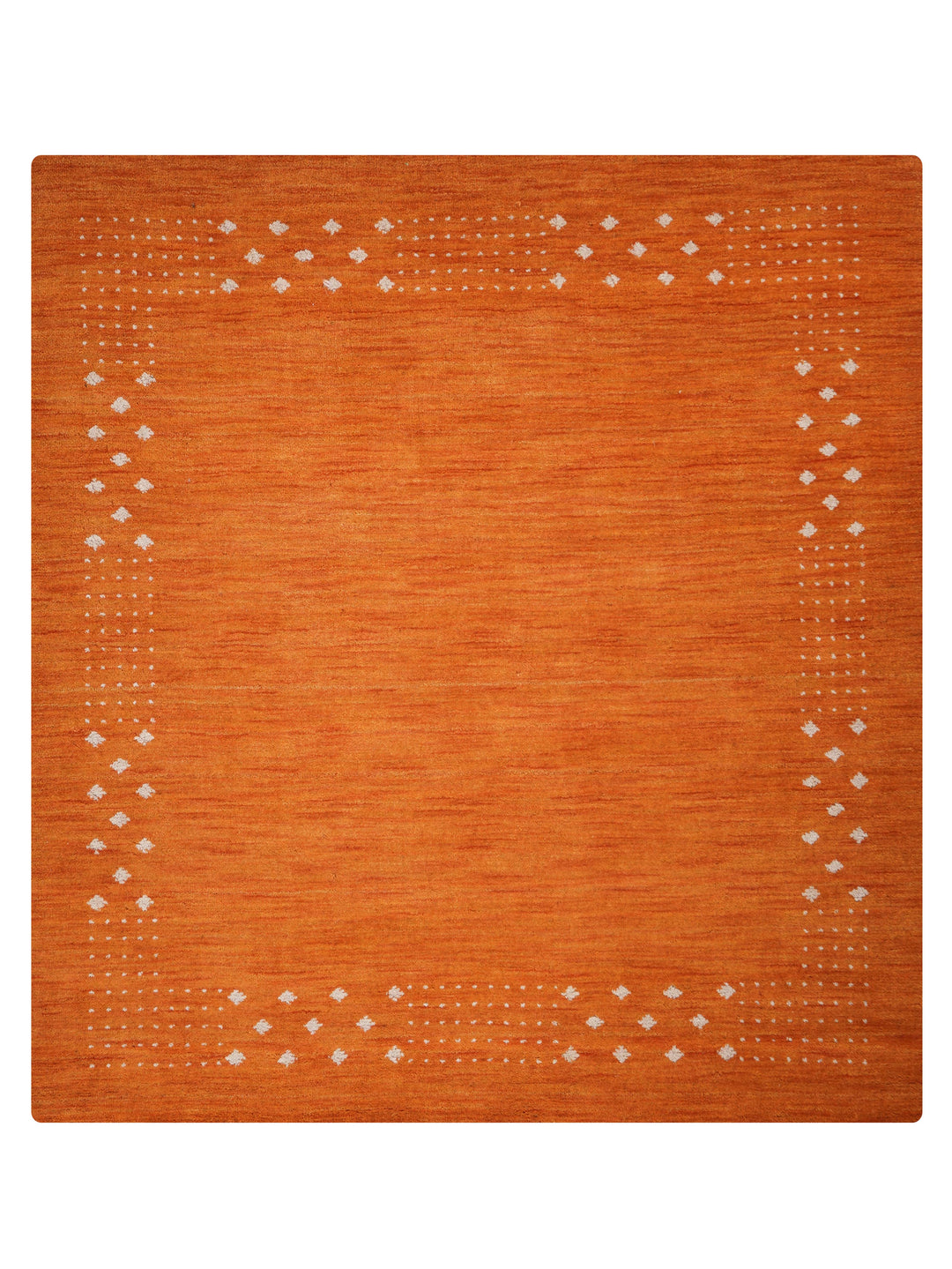 Contemporary Hand Knotted Wool Rug with Minimalist Border Design