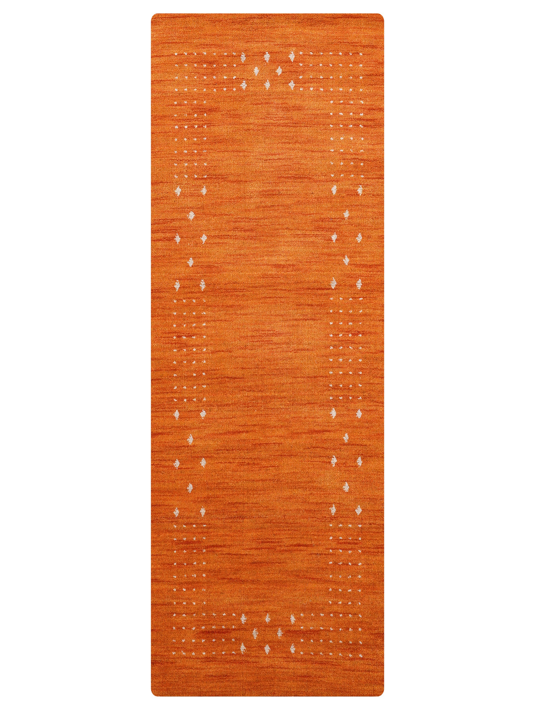 Contemporary Hand Knotted Wool Rug with Minimalist Border Design