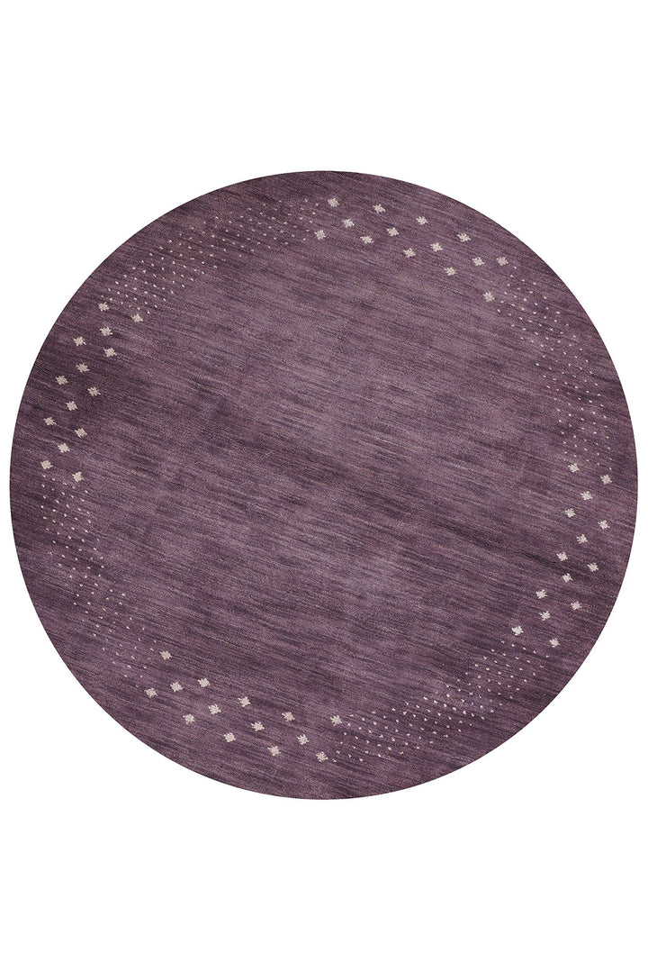 Contemporary Hand Knotted Wool Rug with Minimalist Border Design