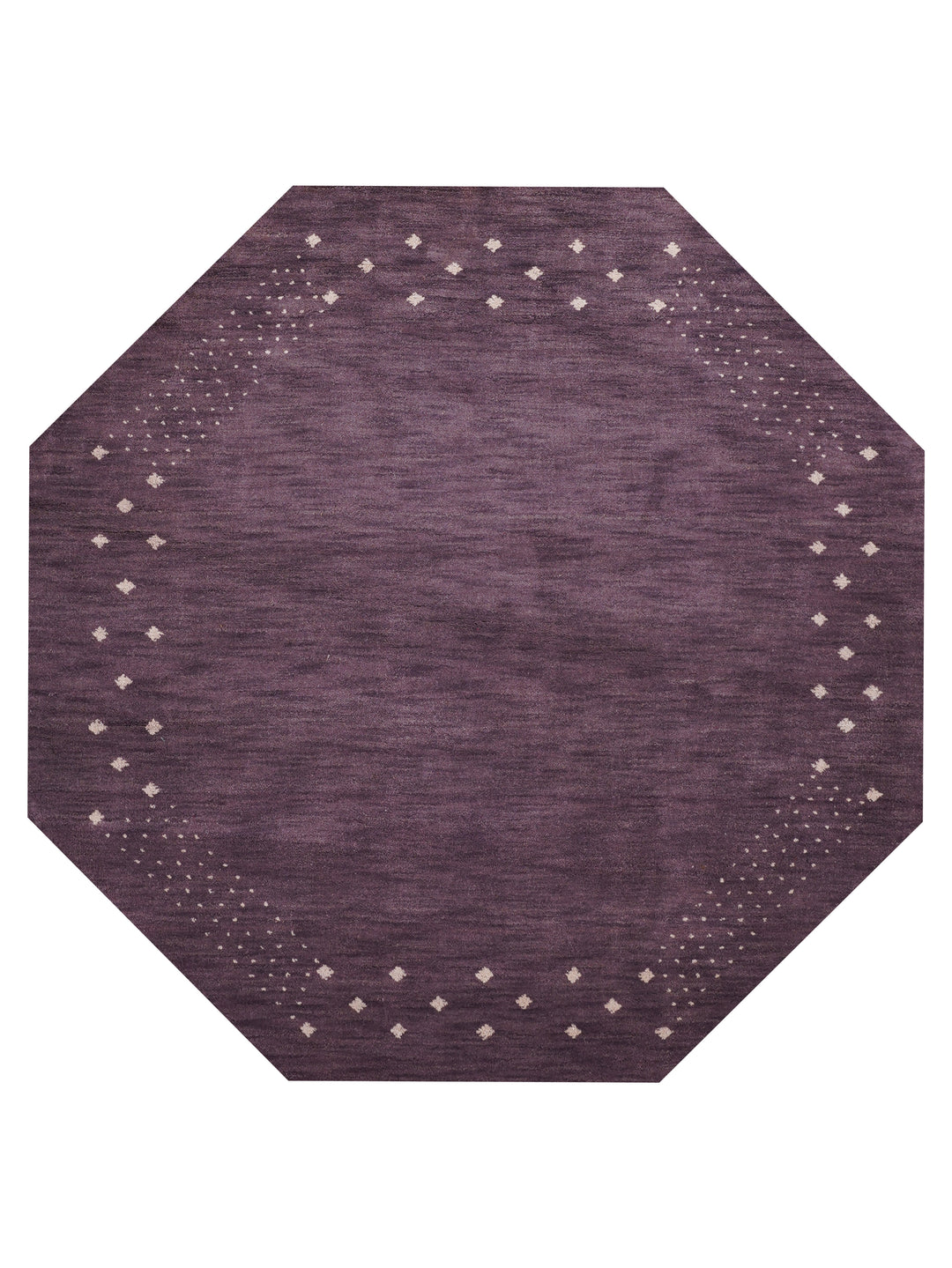 Contemporary Hand Knotted Wool Rug with Minimalist Border Design