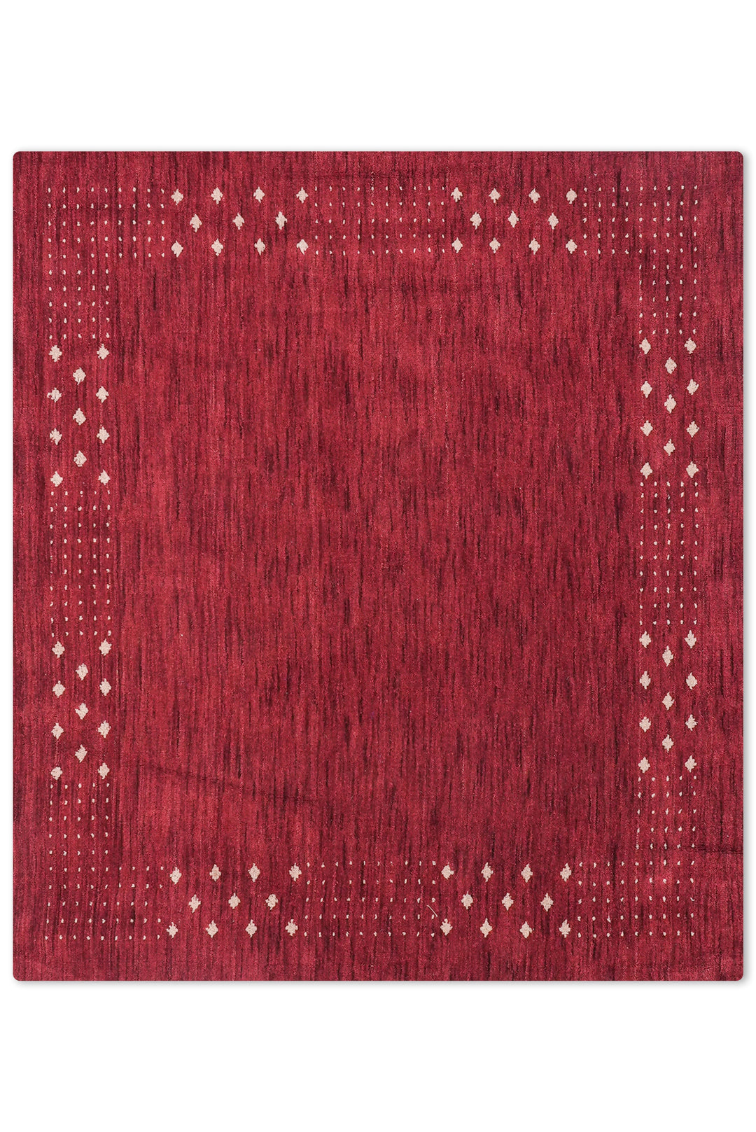 Contemporary Hand Knotted Wool Rug with Minimalist Border Design