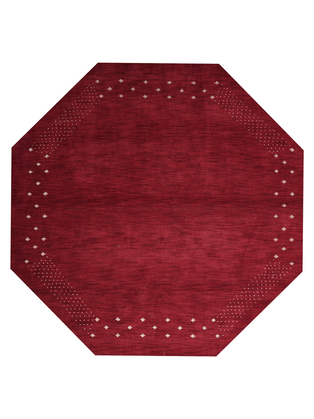 Contemporary Hand Knotted Wool Rug with Minimalist Border Design