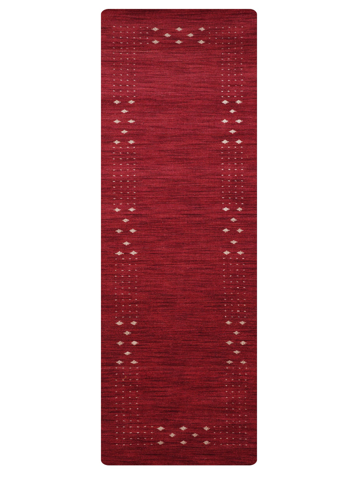 Contemporary Hand Knotted Wool Rug with Minimalist Border Design