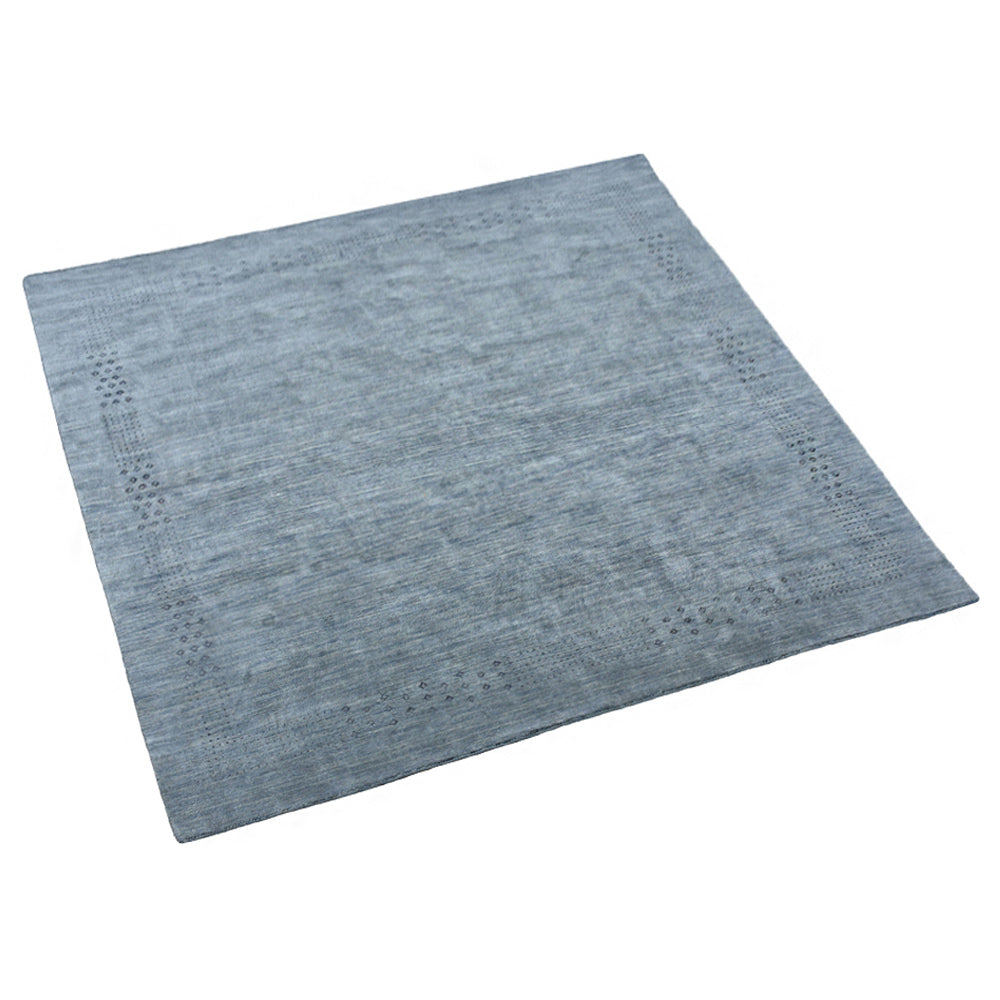 Contemporary Hand Knotted Wool Rug with Minimalist Border Design
