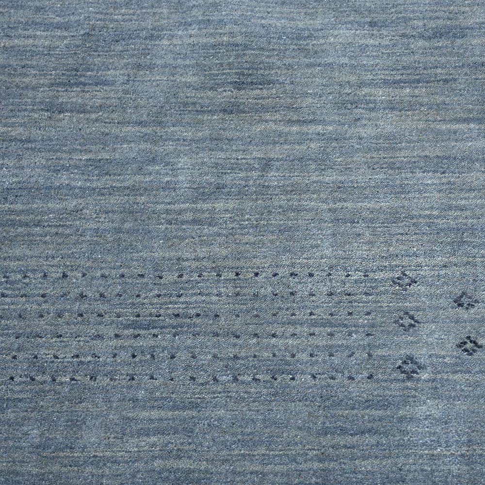 Contemporary Hand Knotted Wool Rug with Minimalist Border Design