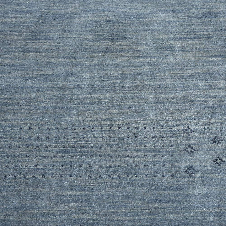 Contemporary Hand Knotted Wool Rug with Minimalist Border Design