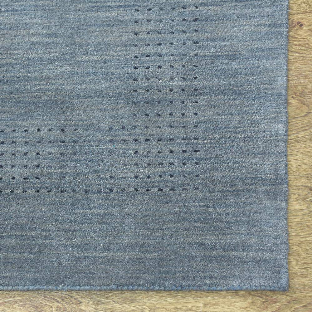 Contemporary Hand Knotted Wool Rug with Minimalist Border Design
