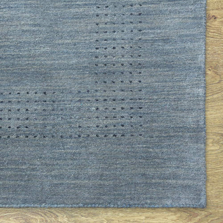 Contemporary Hand Knotted Wool Rug with Minimalist Border Design
