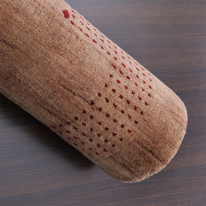 Contemporary Hand Knotted Wool Rug with Minimalist Border Design