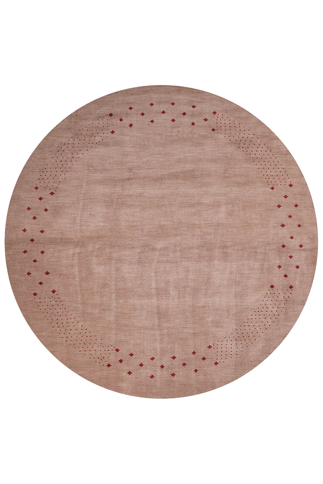 Contemporary Hand Knotted Wool Rug with Minimalist Border Design