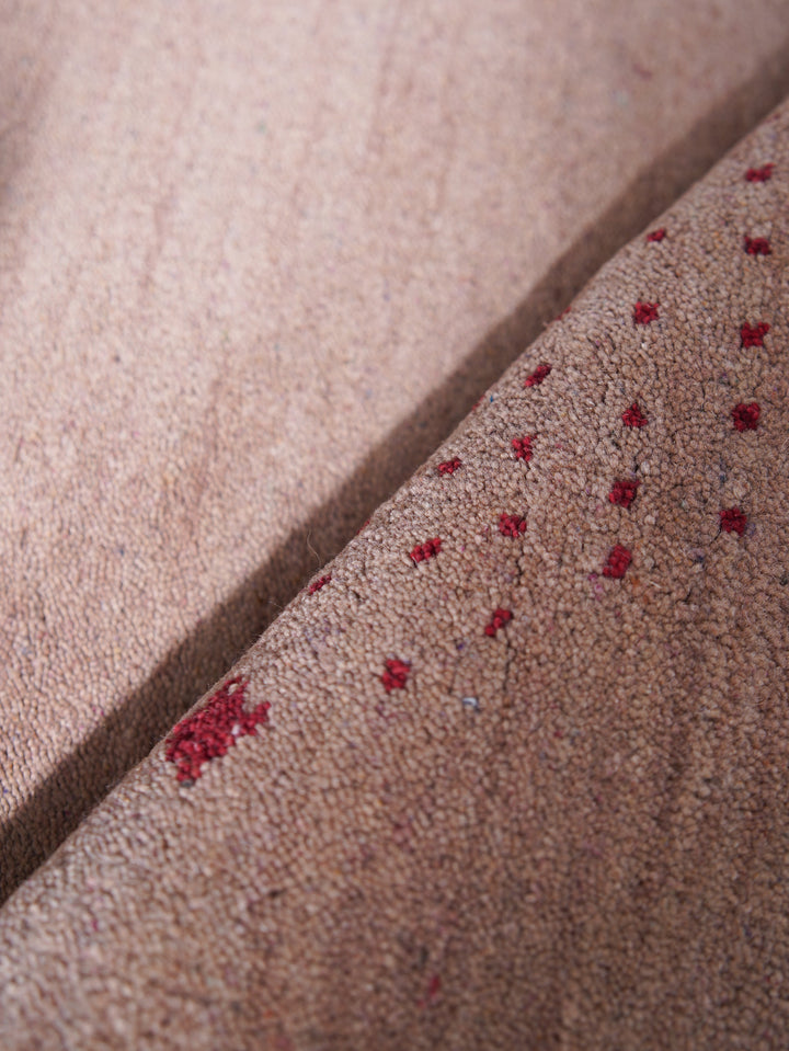 Contemporary Hand Knotted Wool Rug with Minimalist Border Design