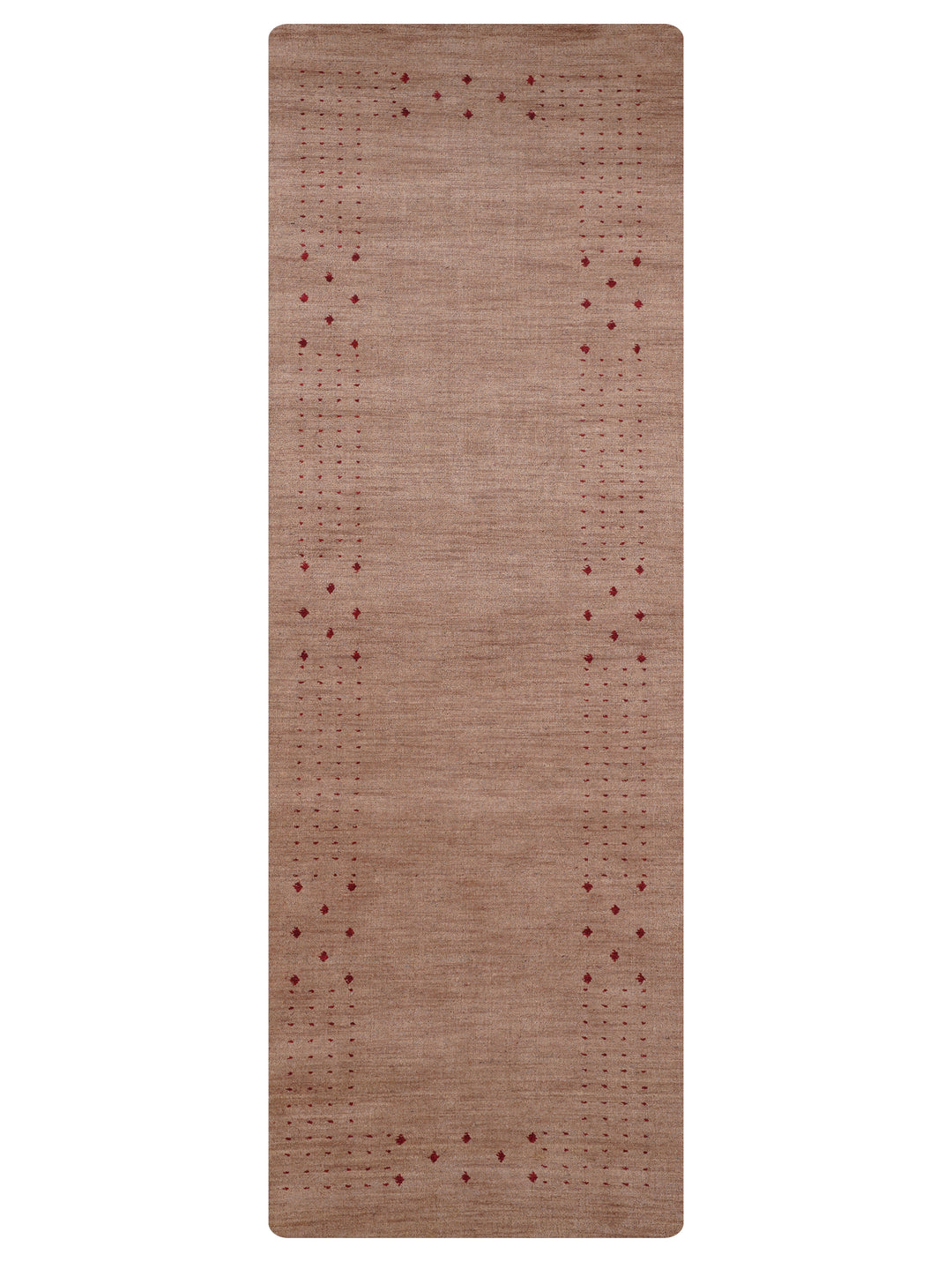 Contemporary Hand Knotted Wool Rug with Minimalist Border Design