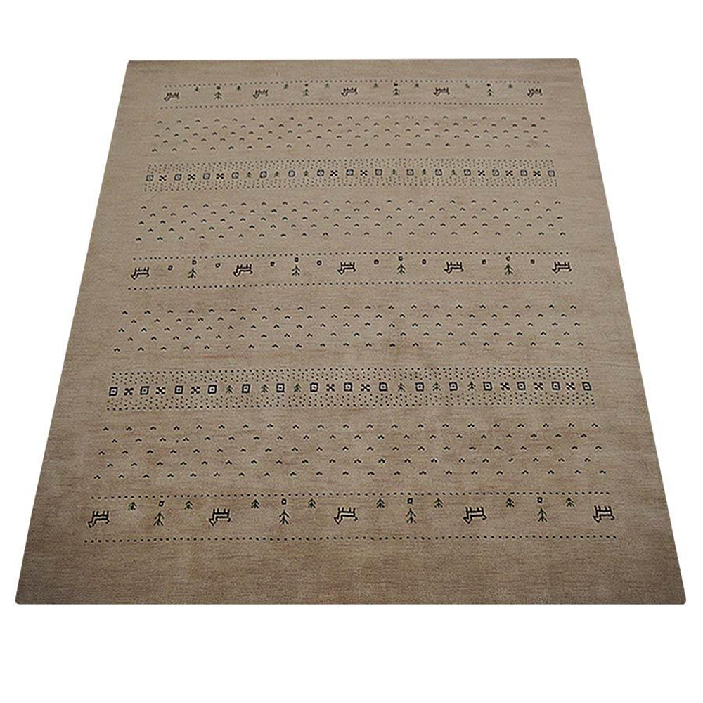 Handmade Wool Rug – Minimalist Patterned Style