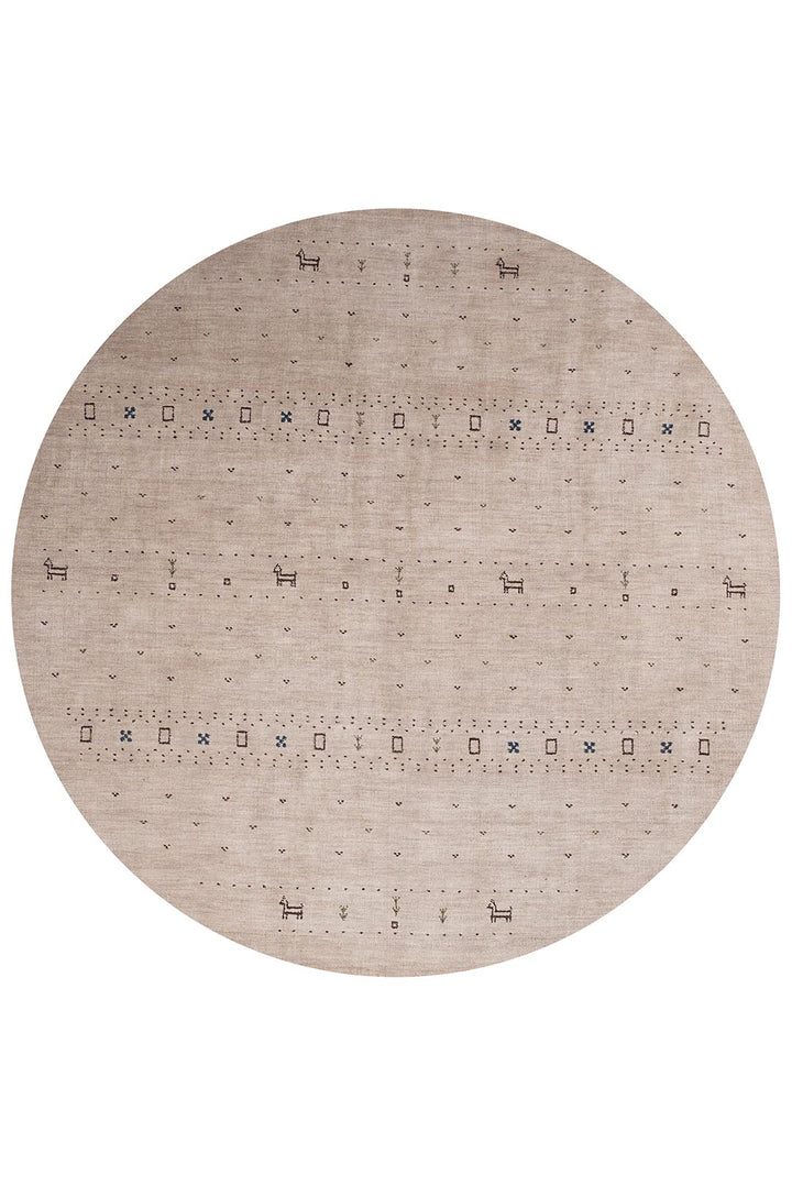 Handmade Wool Rug – Minimalist Patterned Style