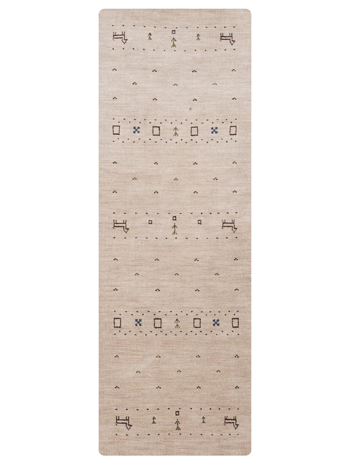 Handmade Wool Rug – Minimalist Patterned Style