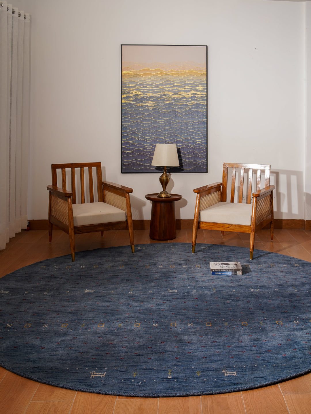 Handmade Wool Rug – Minimalist Patterned Style