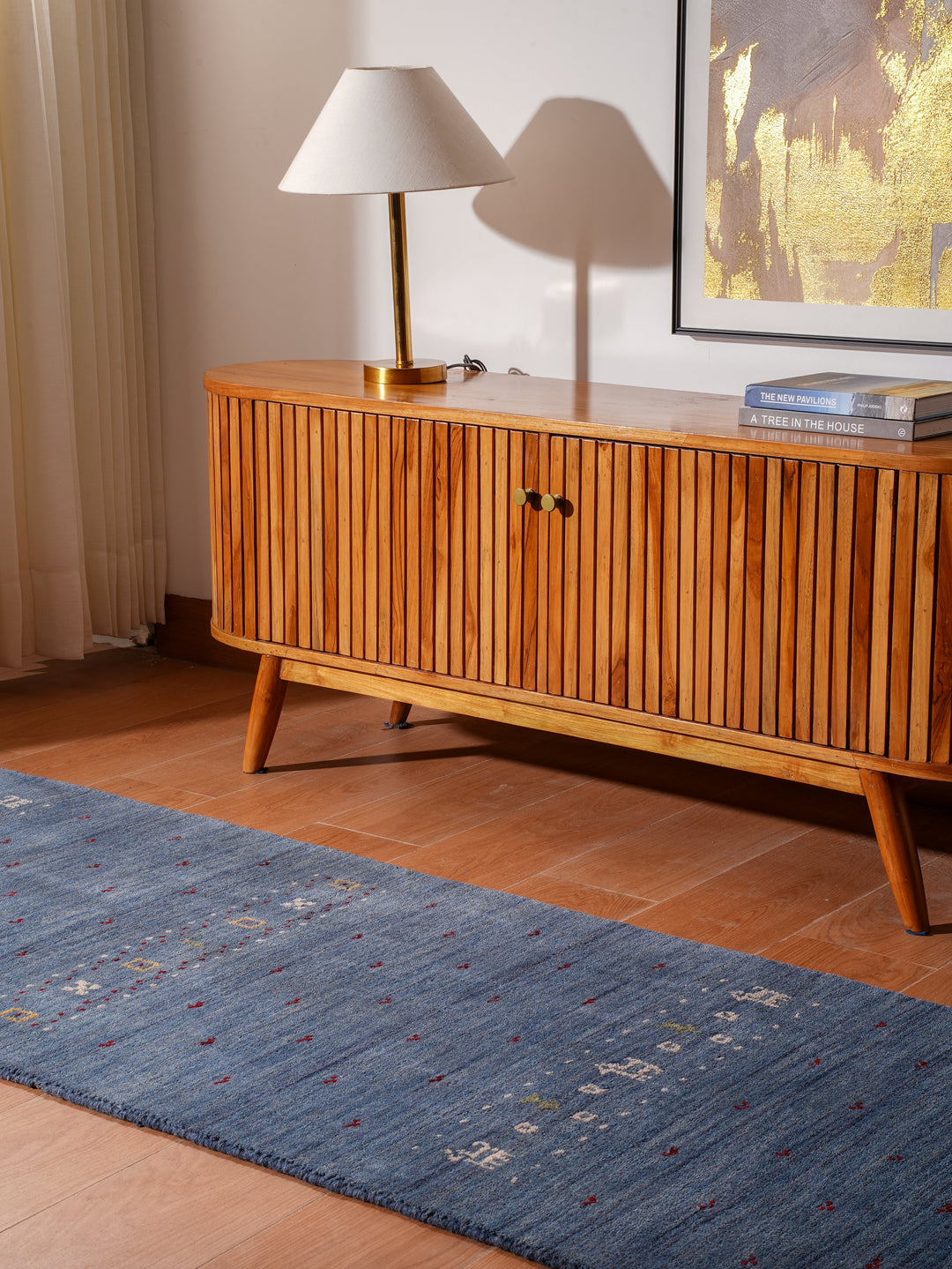 Handmade Wool Rug – Minimalist Patterned Style