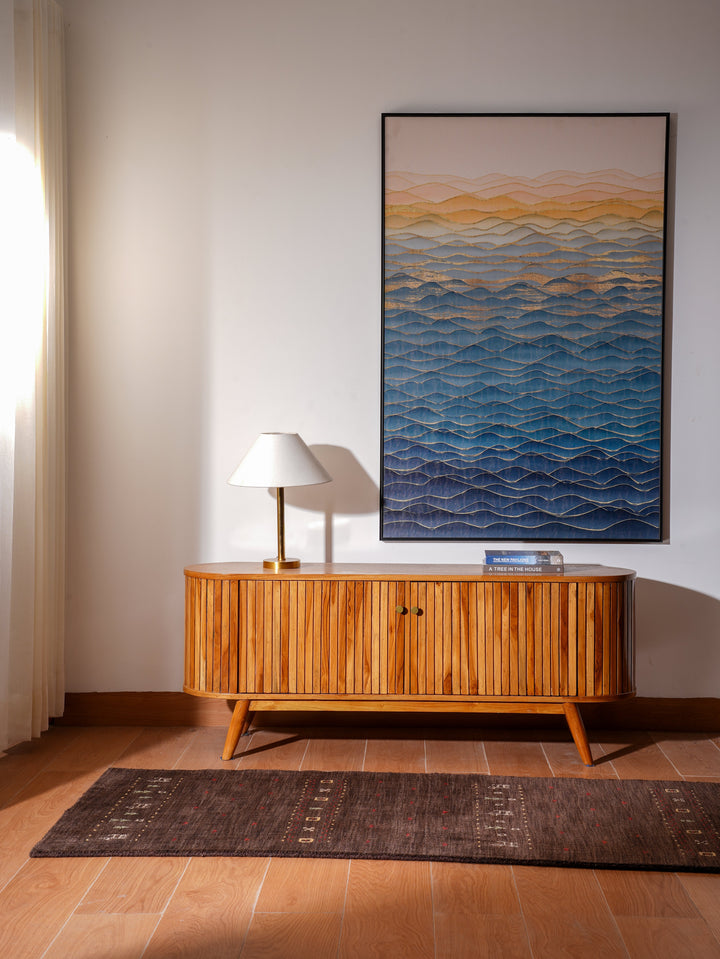 Handmade Wool Rug – Minimalist Patterned Style
