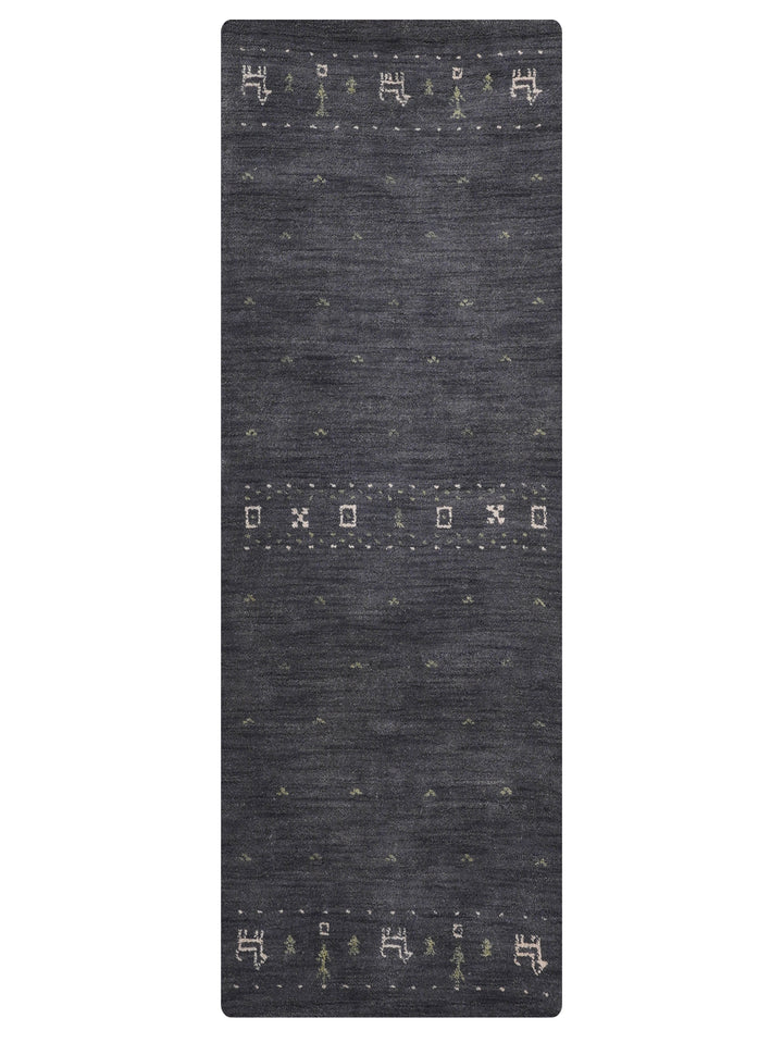 Handmade Wool Rug – Minimalist Patterned Style