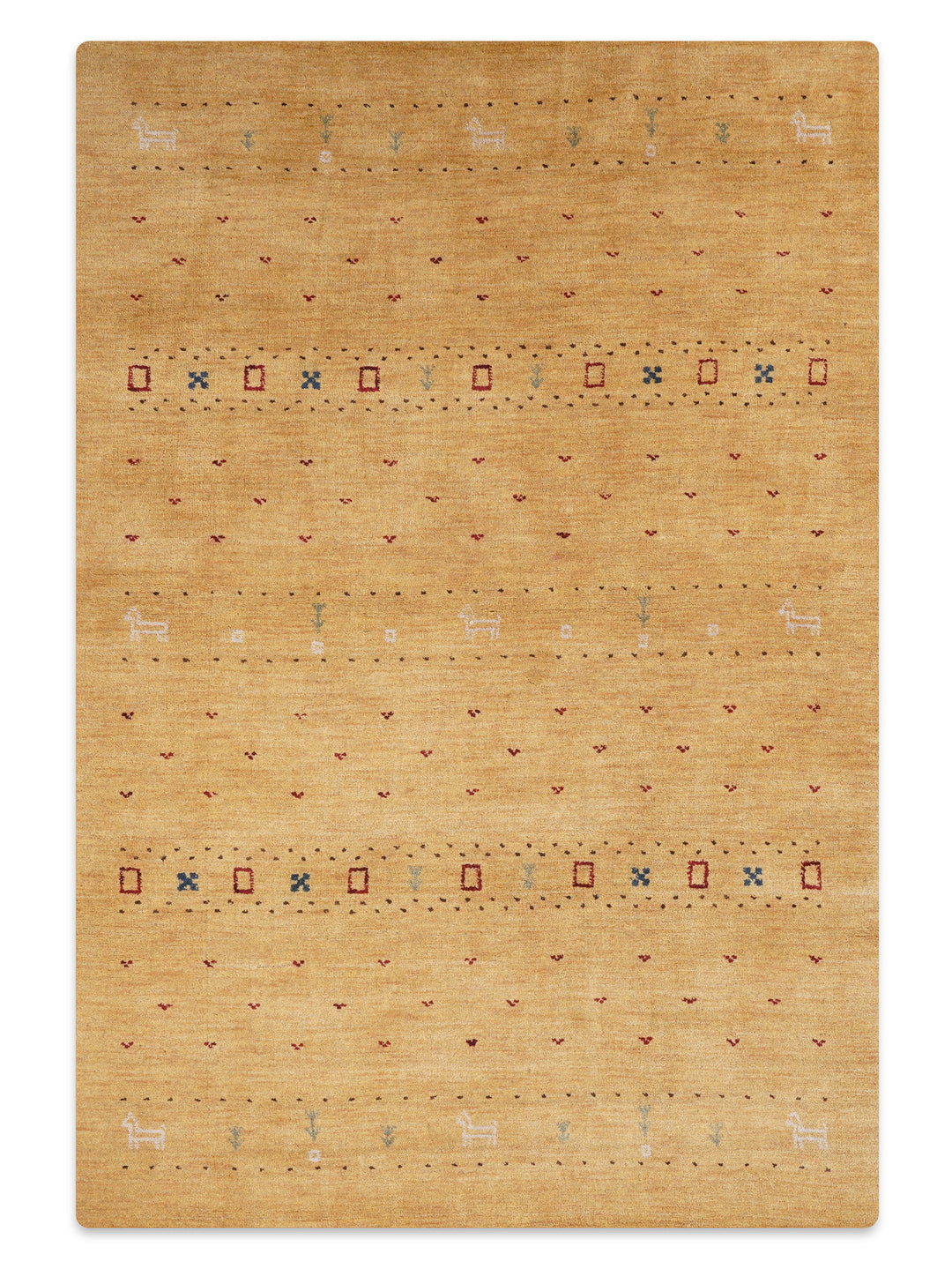 Handmade Wool Rug – Minimalist Patterned Style