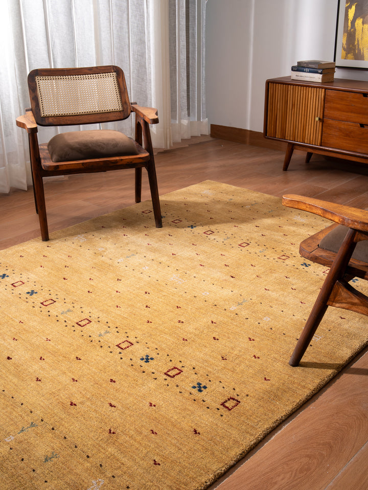 Handmade Wool Rug – Minimalist Patterned Style