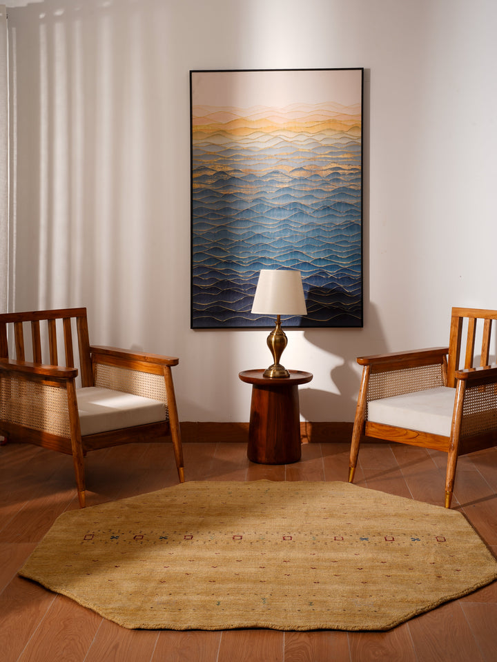 Handmade Wool Rug – Minimalist Patterned Style