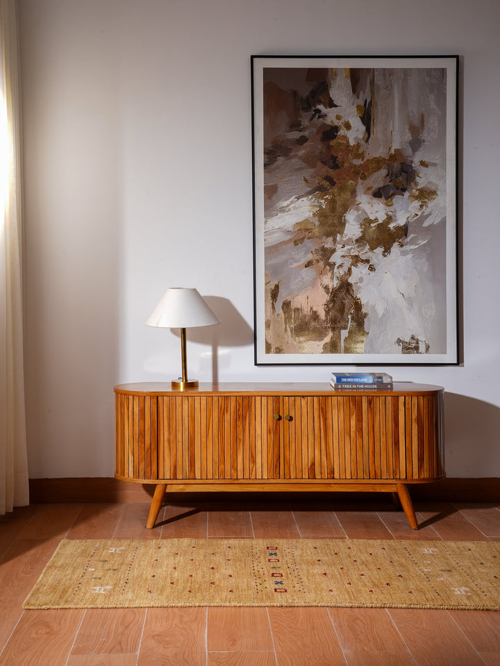Handmade Wool Rug – Minimalist Patterned Style