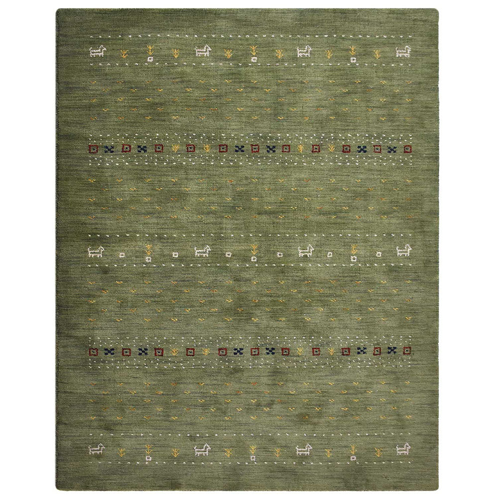 Handmade Wool Rug – Minimalist Patterned Style
