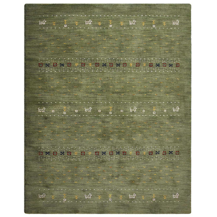 Handmade Wool Rug – Minimalist Patterned Style