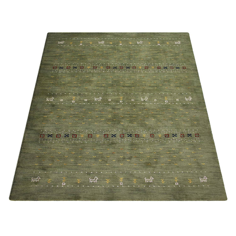 Handmade Wool Rug – Minimalist Patterned Style