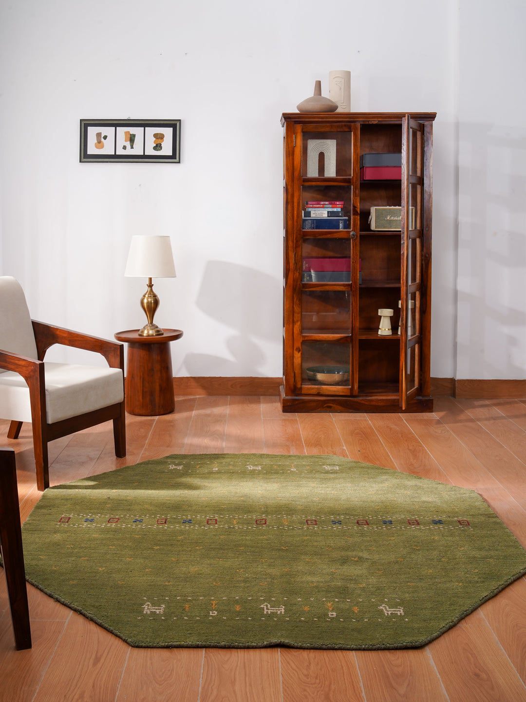 Handmade Wool Rug – Minimalist Patterned Style