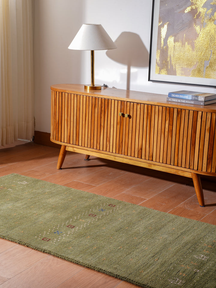 Handmade Wool Rug – Minimalist Patterned Style