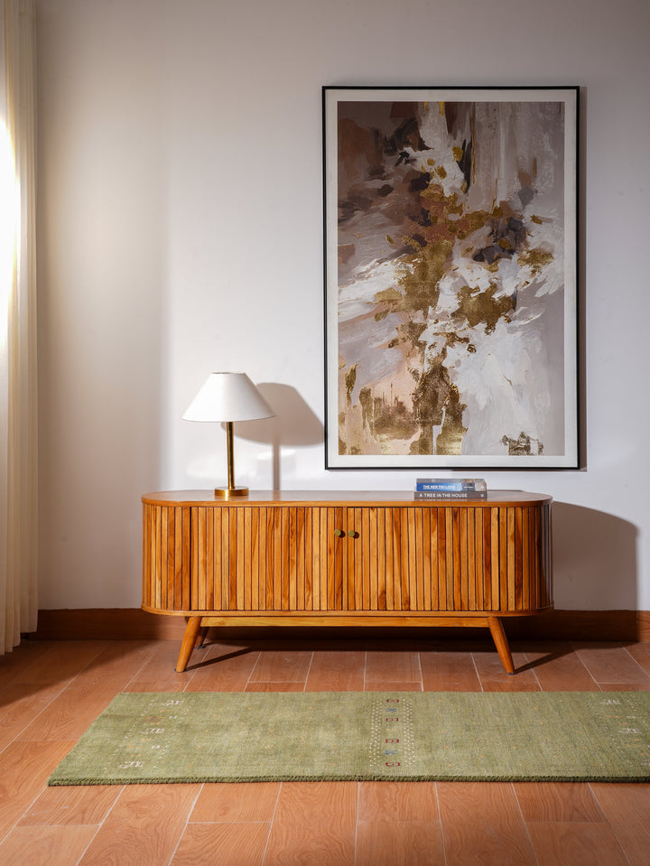 Handmade Wool Rug – Minimalist Patterned Style
