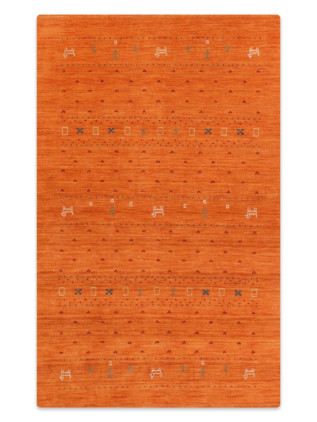 Handmade Wool Rug – Minimalist Patterned Style