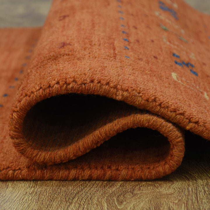 Handmade Wool Rug – Minimalist Patterned Style