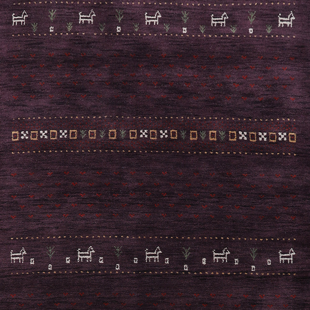 Handmade Wool Rug – Minimalist Patterned Style