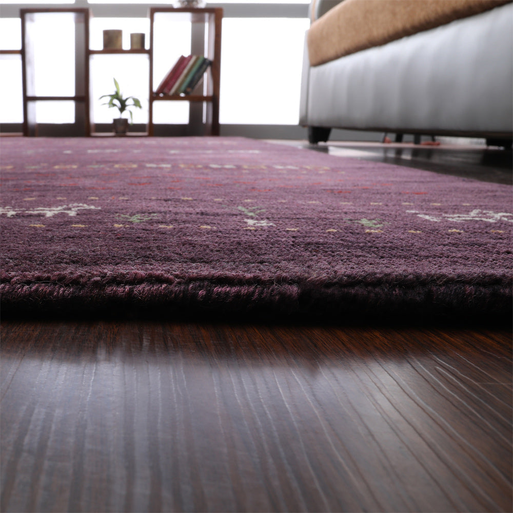 Handmade Wool Rug – Minimalist Patterned Style