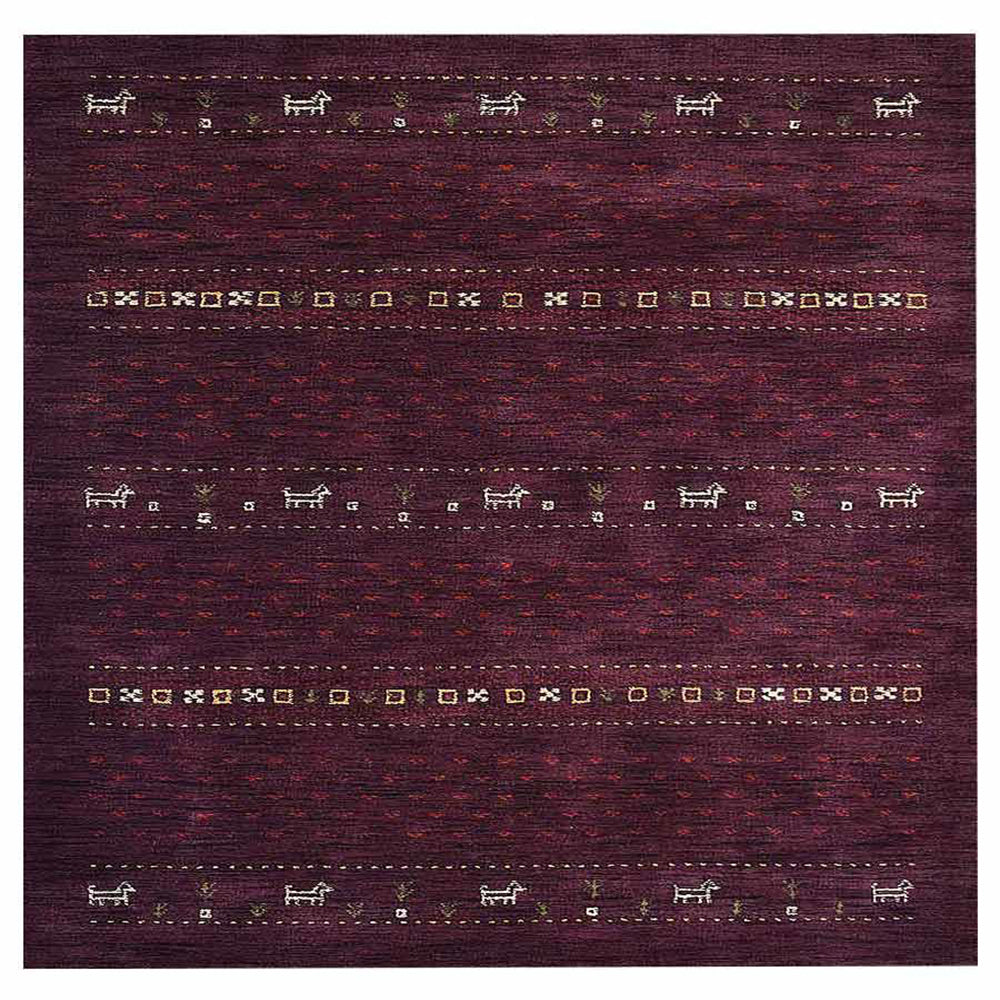 Handmade Wool Rug – Minimalist Patterned Style
