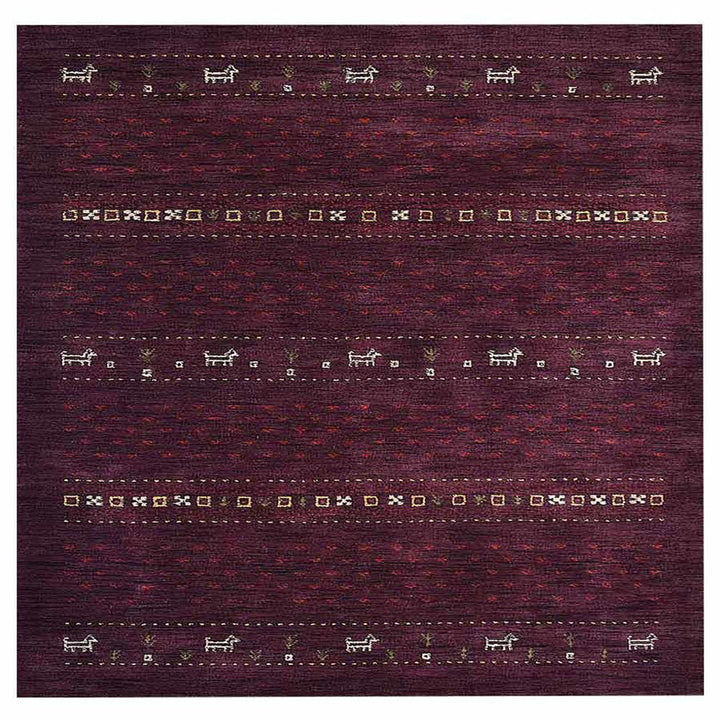 Handmade Wool Rug – Minimalist Patterned Style