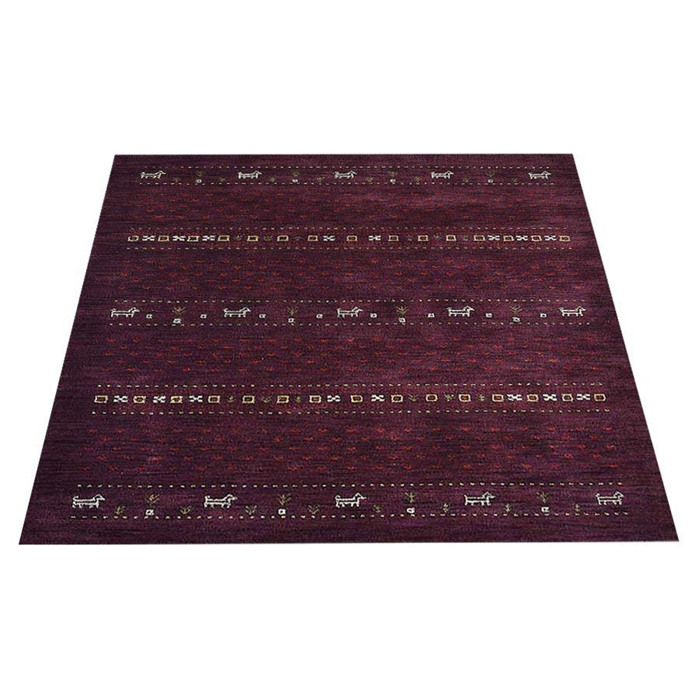 Handmade Wool Rug – Minimalist Patterned Style