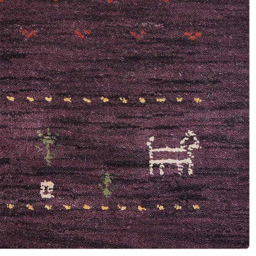 Handmade Wool Rug – Minimalist Patterned Style