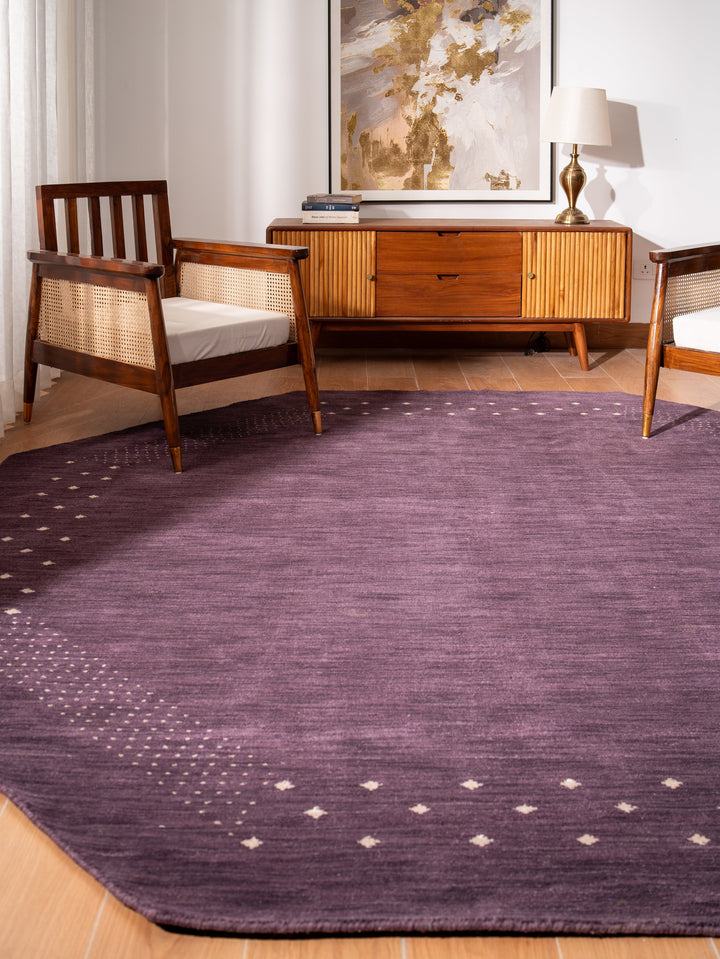 Handmade Wool Rug – Minimalist Patterned Style