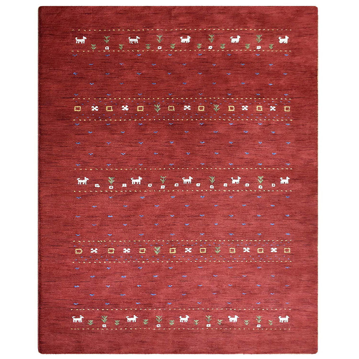 Handmade Wool Rug – Minimalist Patterned Style
